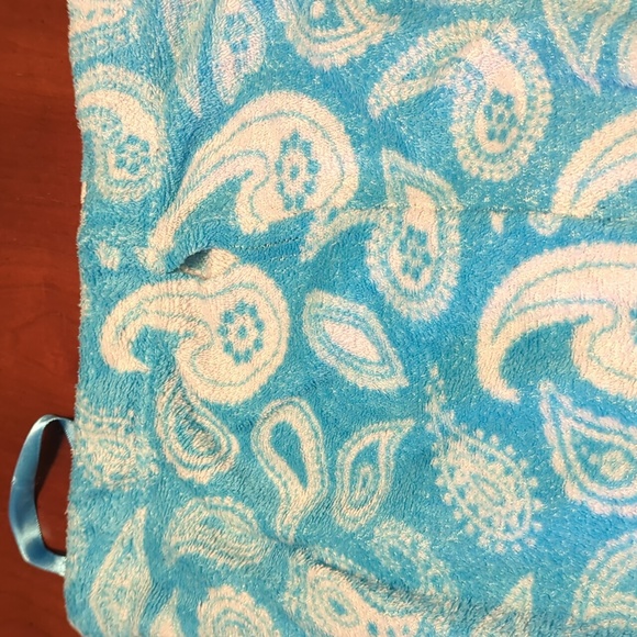 Light Blue and White Drawstring Ribbon Pajama Pants - Picture 2 of 6